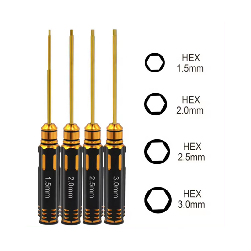 Rc Helicopter Tool Kit - 4 stks Hex Schroevendraaier Set Titanium