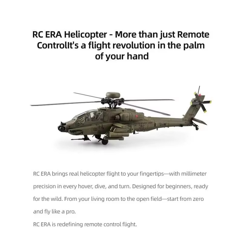 Op voorraad Hot RC Era AH-64D  - Rc Helicopter Single Rotor recensie en prijs